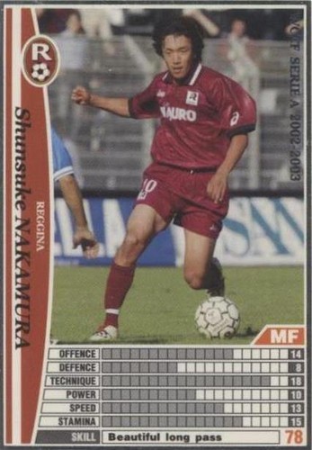 wccfセリエＡ 2009-10 Panini SEGA WCCF Japan WC Team JT12 Shunsuke Nakamura
