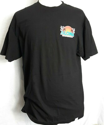 Aloha Mens Hawaii Island Palm Tree Beach Size XL  T-Shirt
