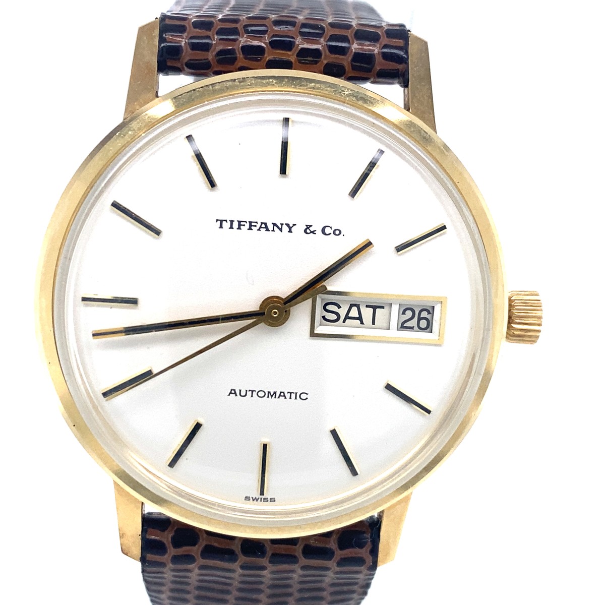 Tiffany & Co. Automatic Day Date 14k Yellow Gold Watch | eBay