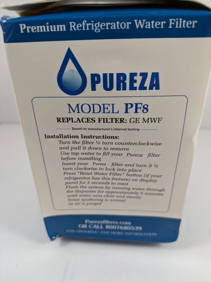 Filtro de agua para refrigerador Pureza PF8 Premium - Reemplaza GE MWF - NUEVO Foto 2 de 4
