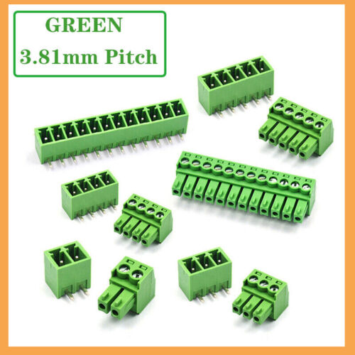Green PCB Terminal Block Connector 3.81mm Pitch 2 3 4 5 6 7 8 10 11 12 PIN - Picture 1 of 21