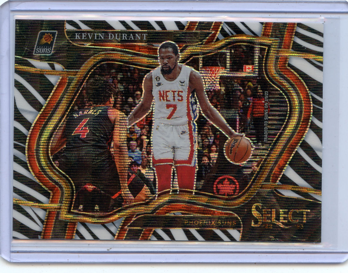 2022-23 Panini Select - Courtside Kevin Durant #237 Zebra Prizm