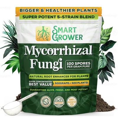 Mycorrhizal Fungi Organic Root Enhancer for Plants, Super Potent 100 Spores P...