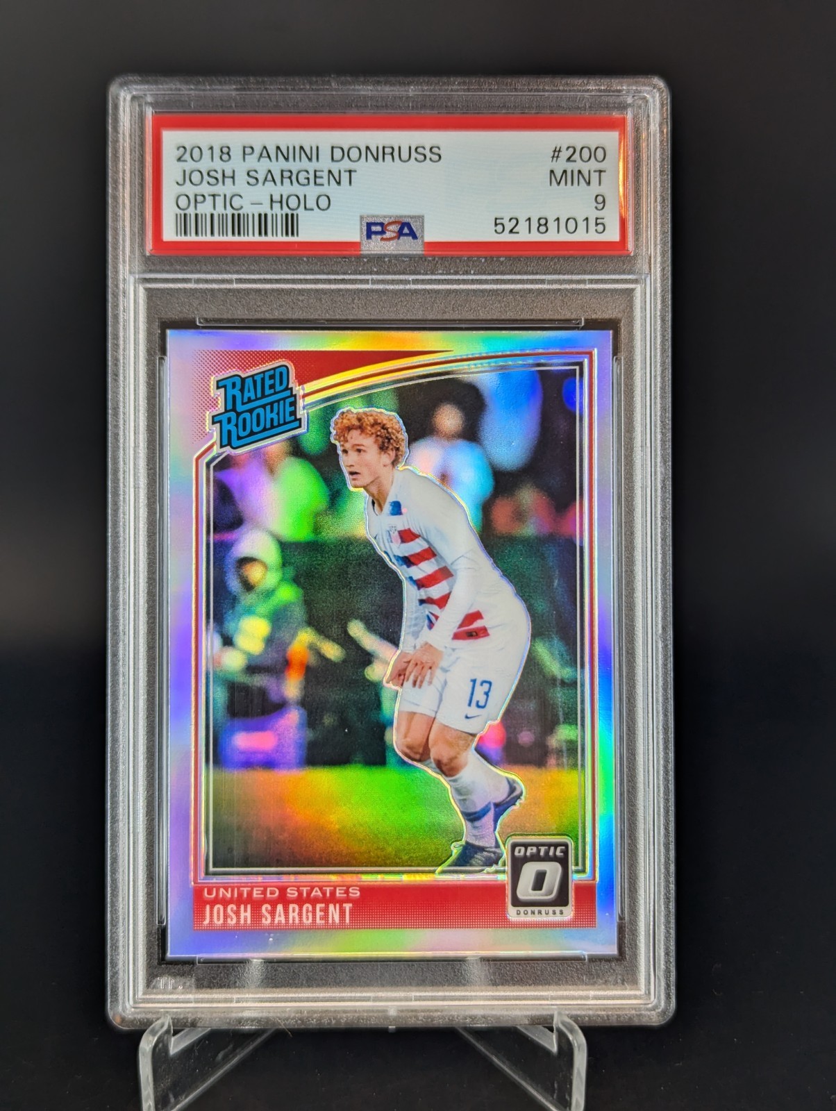 2018 Panini Donruss Josh Sargent #200 Optic Holo Rookie PSA 9