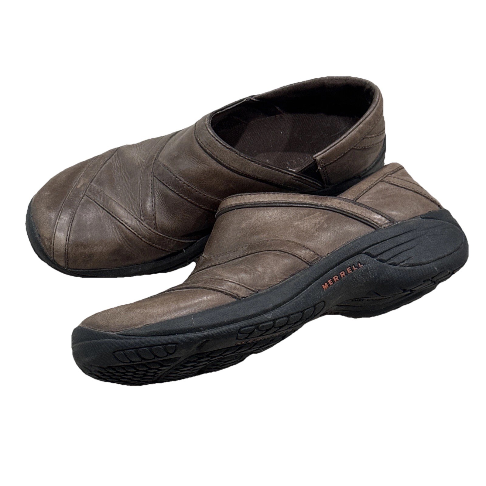 Merrell Clogs Encore Eclipse Smooth Bug Brown Lea… - image 1