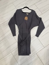 Kori Sweater Dress Women's Medium Gray Long Sleeve New With Tag