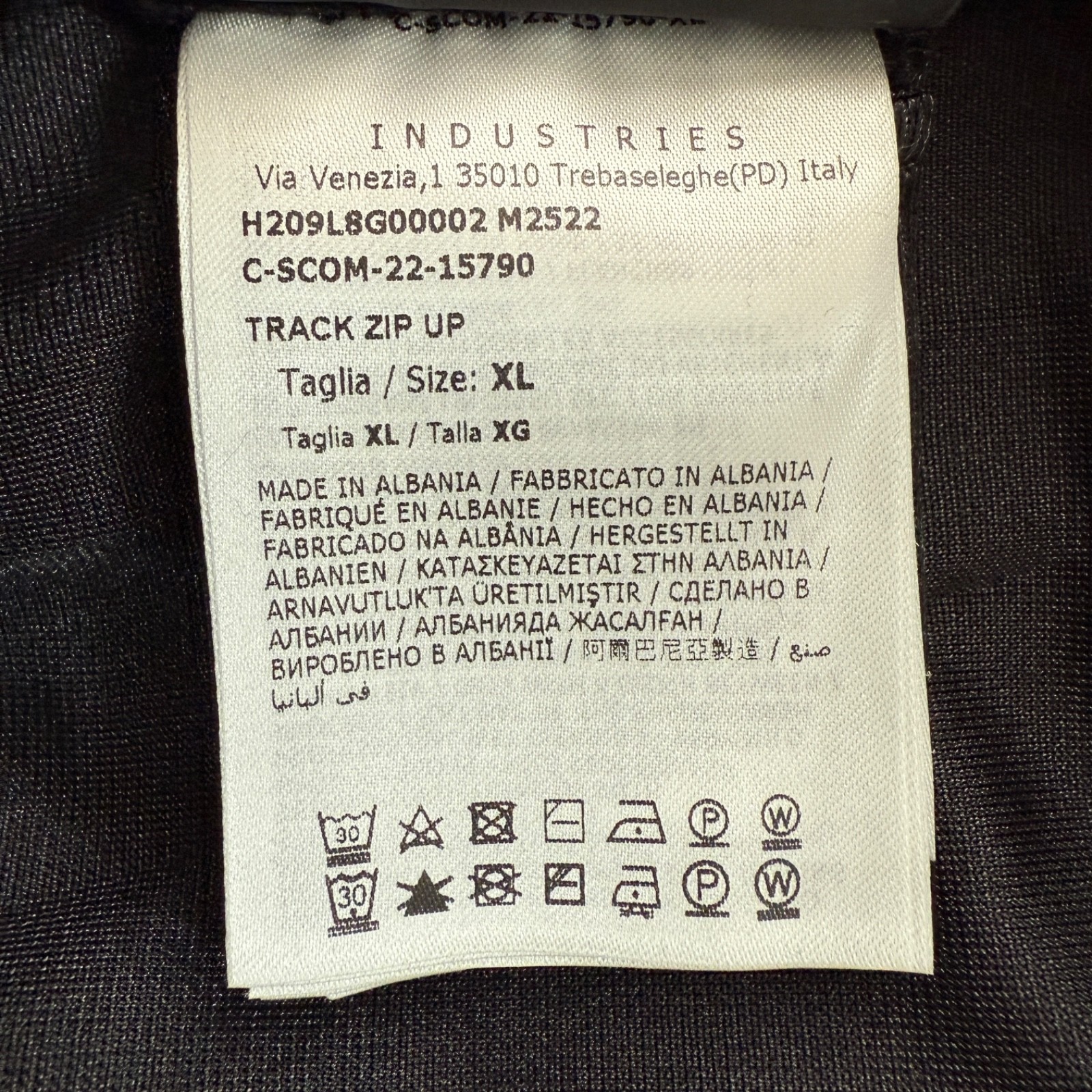 MONCLER x Palm Angels Zip Up Track Jacket Size XL Black White image 8