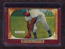 1955 Bowman Baseball #98 Jim Gilliam, Brooklyn Dodgers, VG!