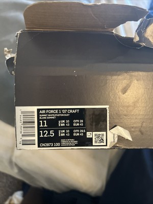Nike Air Force 1 '07 Craft Summit White Men's Sneakers Size 12.5