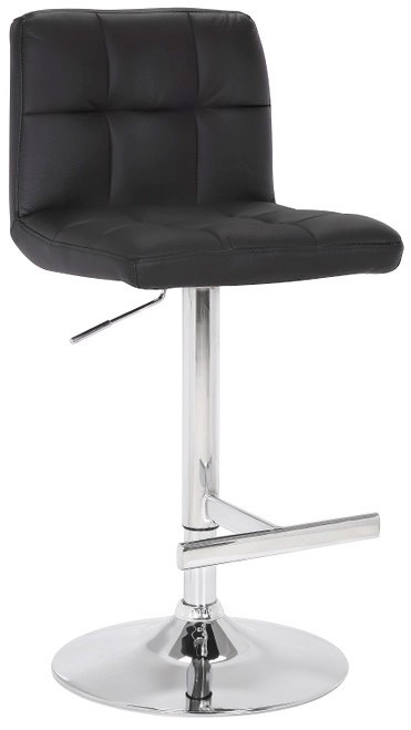 Swivel Upholstered Adjustable Height Bar Stool with Steel Frame - Image 3