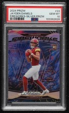 2024 Panini Prizm Fireworks Silver Prizm Jayden Daniels #24 PSA 10 GEM MT 11oq