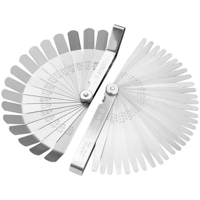 Juego galgas espesores acero inox 32+16 hojas SAE métrico válvulas bujías pistón