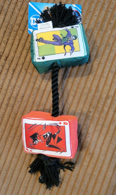 DC Comics Joker & Harley Quinn Rope Tug Dog Toy Fetch Brand New NWT