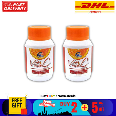 2 x Vita C 1000mg DSM Vitamin Ascorbinsäure Strahlend Anti-Aging Gleichmäßige...