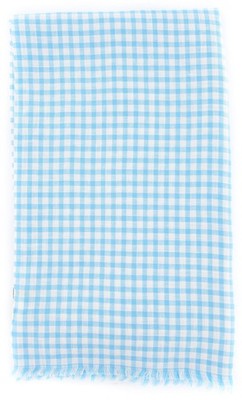 Luigi Borrelli Hellblauer Kariert Langer Schal - 66'' X 26'' - (LBSS1243)