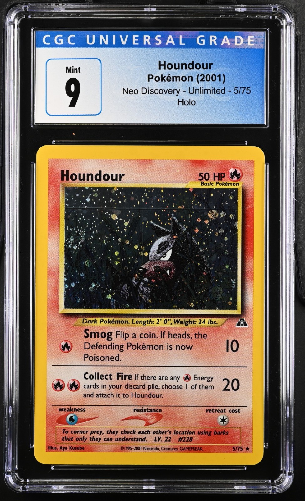 Houndour 5/75 Neo Discovery Holo CGC 9