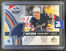 2025-26 SP Game Used Adam Fox 4 Nations Face-Off Fabrics Jersey #4N-AF
