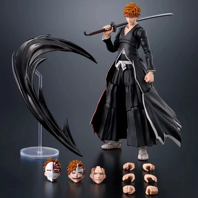 Bleach Ichigo Kurosaki Getsuga Tensho Action Figure Spirits Anime Toy