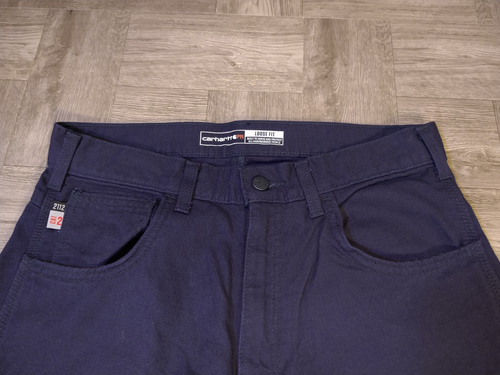 Lotto 2 pantaloni uomo CARHARTT FR blu navy nuovi con etichette - taglia 33 x 32/1 nuovi con etichetta, 1 nuovi senza etichette - Foto 11 di 22