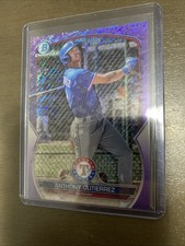 Anthony Gutierrez 2023 Bowman Chrome Purple Shimmer Refractor /250 Texas Rangers