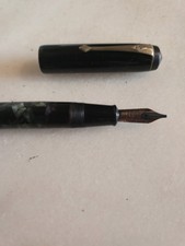 Vintage Conway Stewart Fountain Pen &ndash; Blue Marbled Celluloid, 14ct Gold Nib