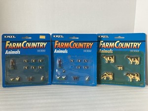 New Lot of 3 Vintage 1990 Ertl Farm Country Animals 4203 & Two 4212 1/64 Scale