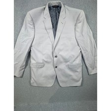 Jos. A. Bank Mens Seersucker Blazer Light Blue White Striped Sport Coat 2 Button