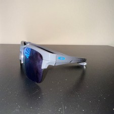 Oakley THINLINK Dark Grey POLARIZED Galaxy Blue Mirror lens Sunglass 9316