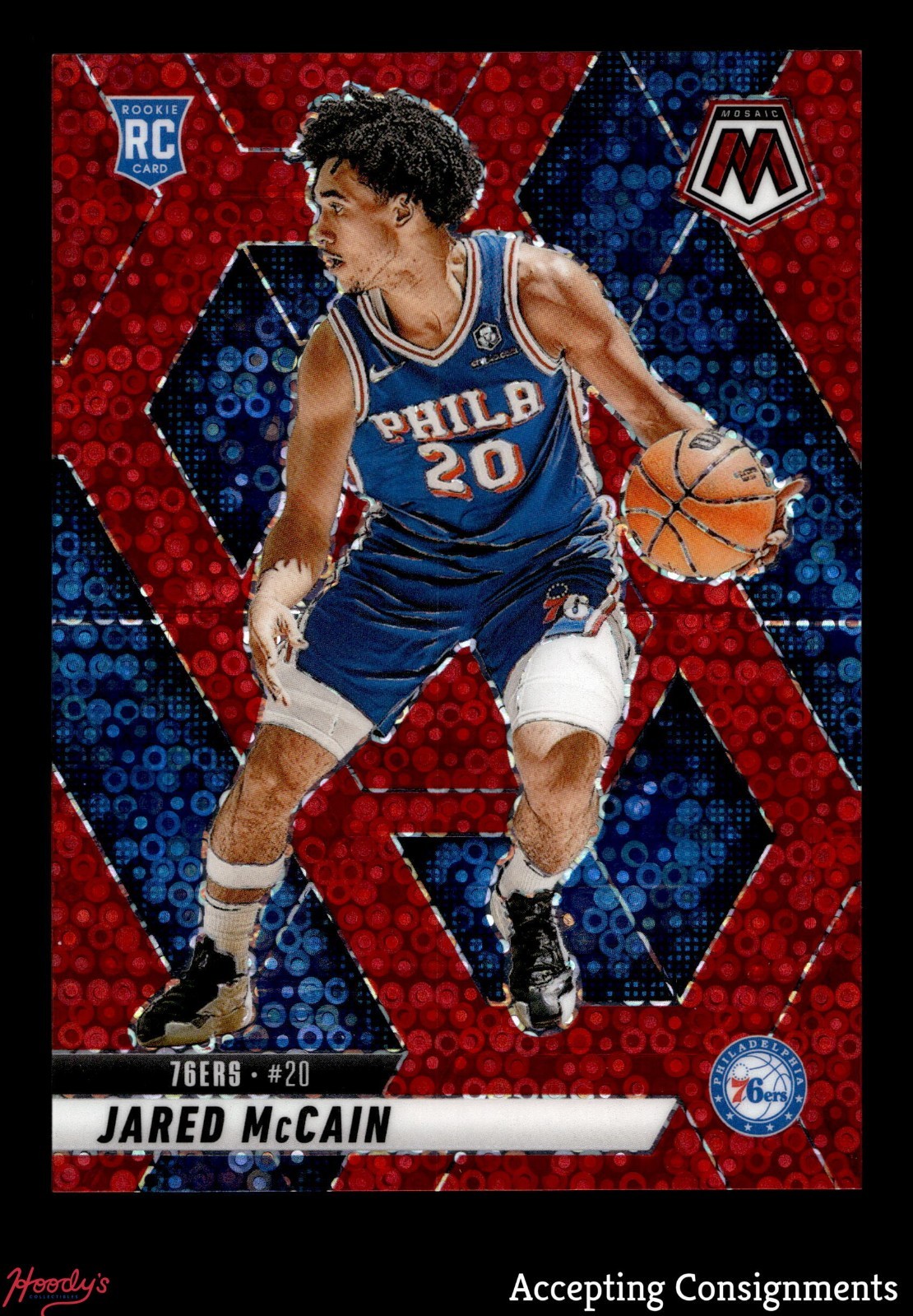 2024-25 Panini Mosaic Mosaic Fast Break Red #228 Jared McCain 25/99 ROOKIE RC