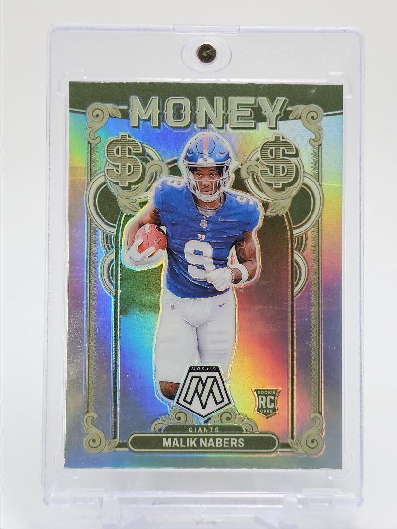 MALIK NABERS 2024 MOSAIC MONEY ROOKIE SILVER PRIZM SP GIANTS RC Q6029