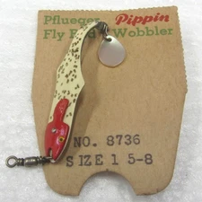 NEW on Card Early Pflueger Pippin Fly Rod Wobbler No. 8736 TSize 1 5 -8  Lure