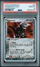 PSA 10 Aggron ex 95/100 Pokemon EX Sandstorm Holo Gem Mint Modern New Cert on eBay