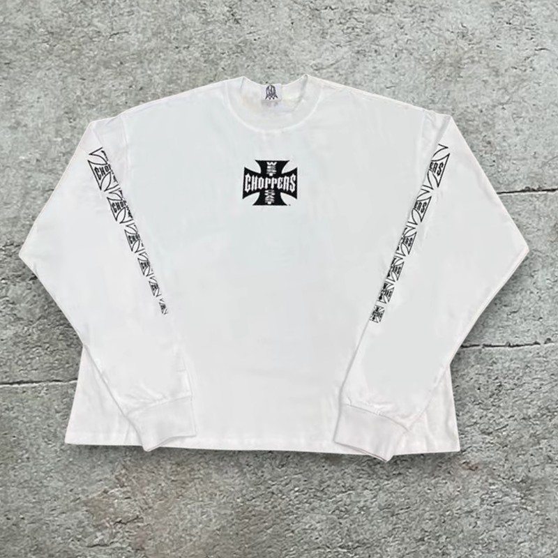 WEST COAST CHOPPERS ロングスリーブ Tシャツ　ホワイト　XL West Coast Choppers Long Sleeve Shirt White Long Beach CA Graphic
