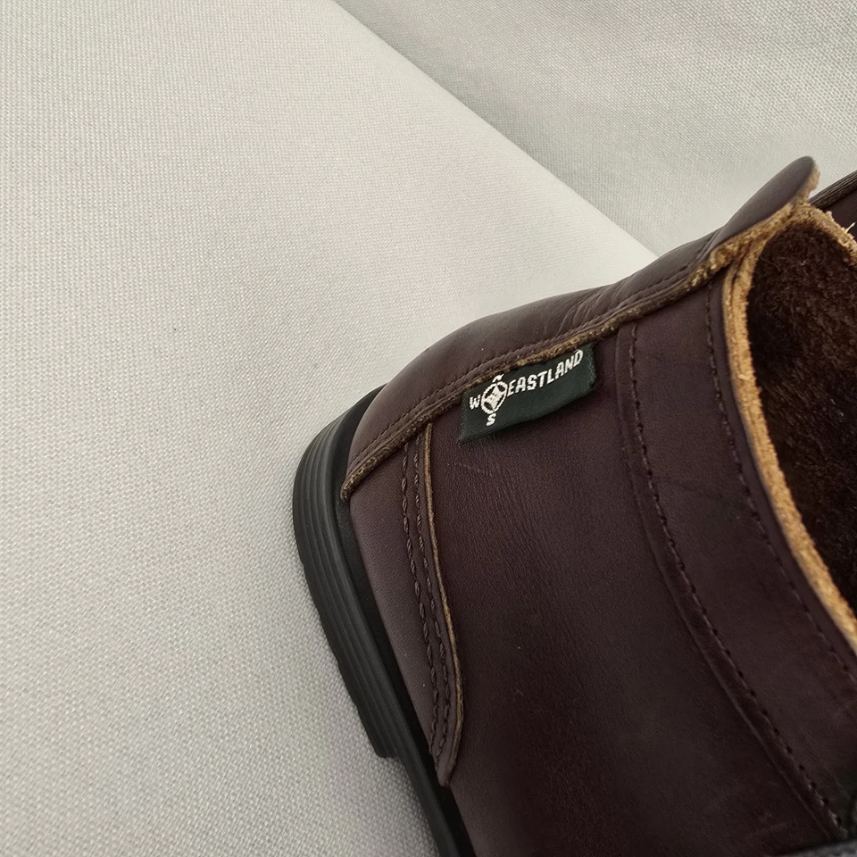 Botas de mujer Eastland vintage 8,5 M cuero marrón chukka años 90 con cordones al tobillo EE. UU. Foto 3 de 4