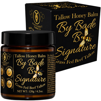 By Bade Signature Tallow Honey Balm 4.2 oz (120g)   Grass-Fed Beef Tallow