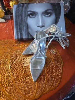 JLO Silver/Clear High Heel Shoes  Size 6 M