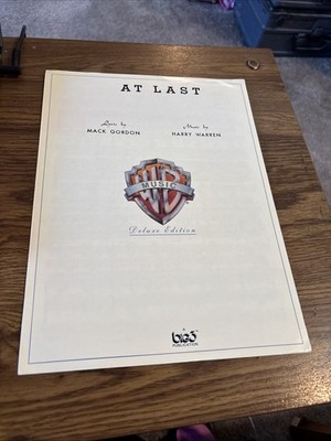 At Last Deluxe Edition Sheet Music, Mack Gordon, Harry Warner WB ( 1942) 1970