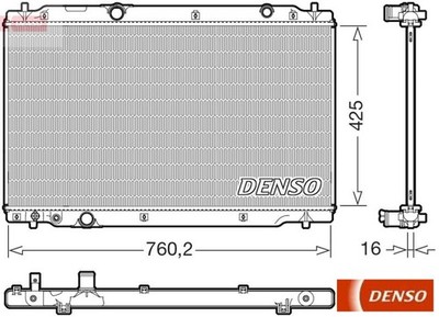 DENSO DRM40107 Kühler für Motorkühlung Motorkühler Autokühler Kühler 