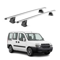 Alu DachträGer FüR Fiat Doblò I 2000-2010 TÜV T-Nut AbschließBar 2Tlg Silber