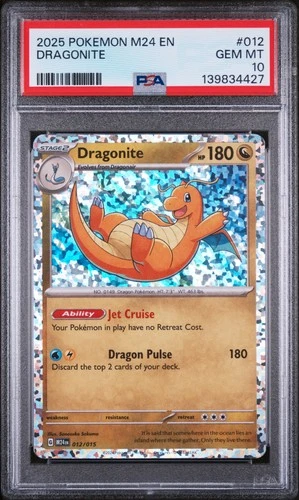 2025 POKEMON M24 EN-MCDONALD'S COLLECTION #012 DRAGONITE PSA 10