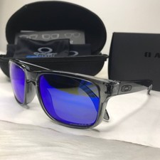 Oakley Holbrook Polarized Sunglasses Smoke Gray Frame Deep Blue Prizm Lens