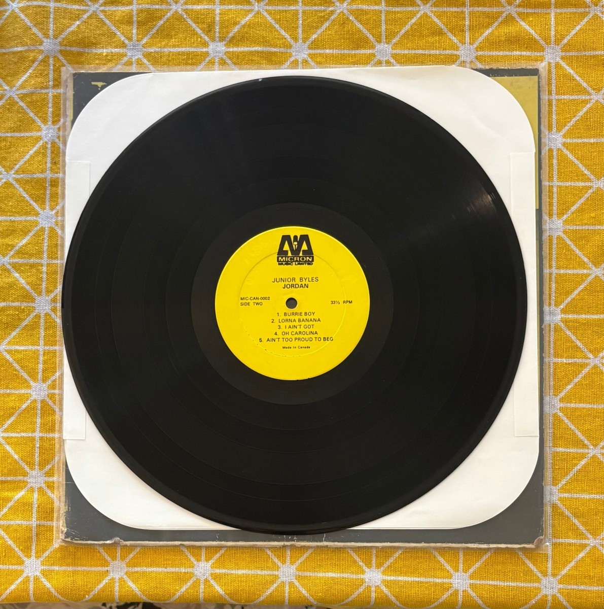 加LP Junior Byles Jordan MICCAN0002 Micron Music Limited /00250 Junior Byles – Jordan 1976 Micron Canadian LP Rare Roots