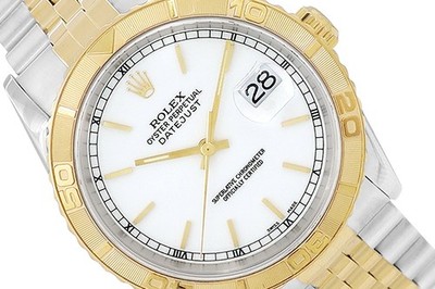 Rolex 36mm Datejust 18k Gold and Steel Two-Tone Turn-O-Graph Watch #16263