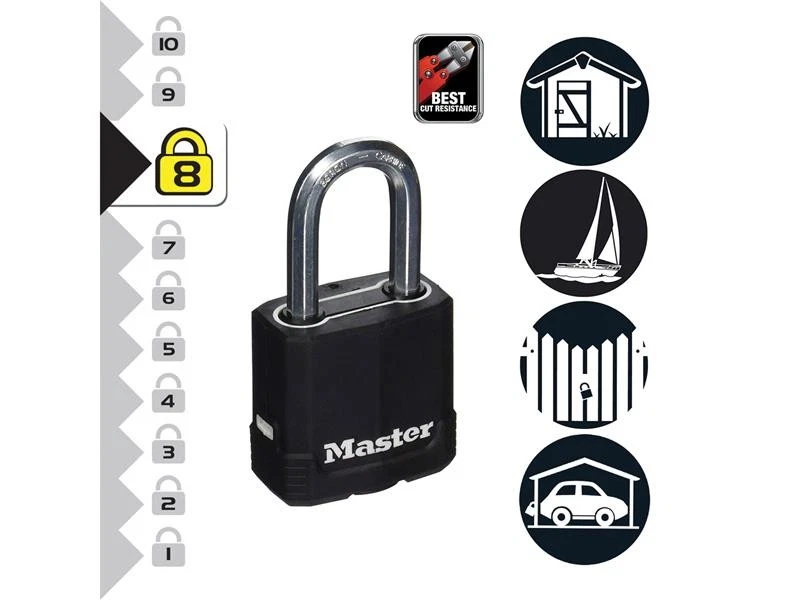 Master Lock Excell™ Weather Tough 45mm Padlock 4-Pin - 38mm Shackle MLKM115LF - Image 2 of 4