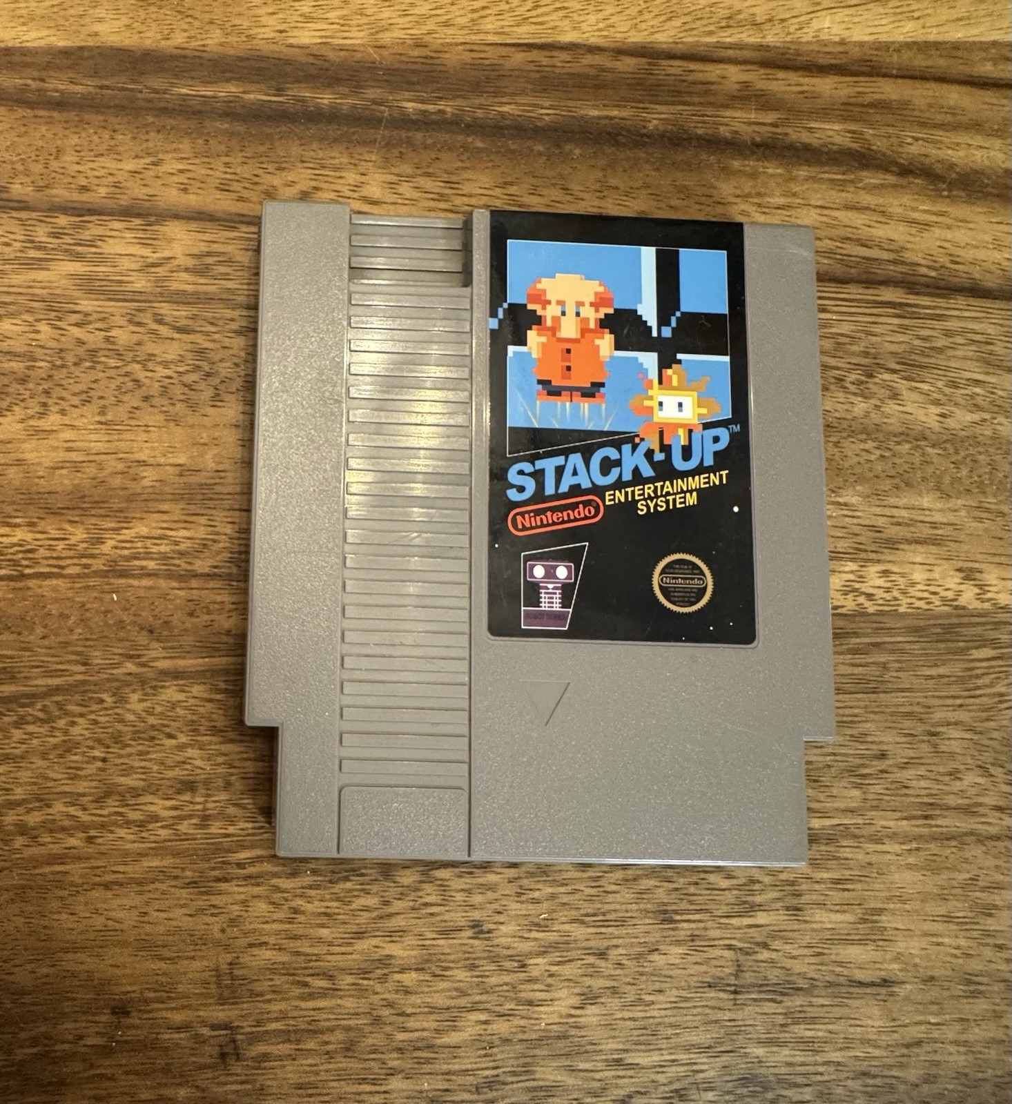 Stack-Up (Nintendo NES, 1985) – Authentic Cart Only – 5 Screw - Rare ROB Series