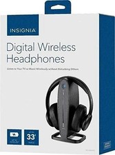 Insignia NS-HAWHP2 RF Wireless Over the Ear Headphones - Black