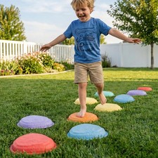 10PCS Stepping Stones for Kids   Non-Slip Balance Stones, Toddler Sensory