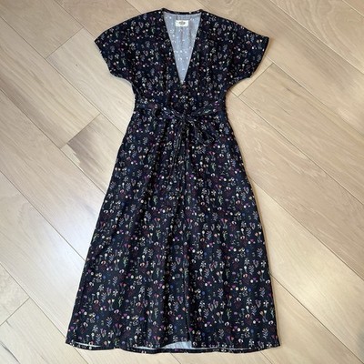 Marine Layer Charlotte Dress Floral Short Sleeve Women s XS
