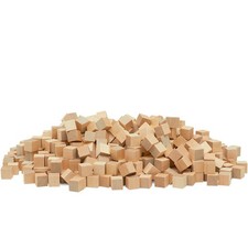 DIY Wooden Cubes 1/2-inch, Pack of 250 Small Blank Wooden Blocks, Unfinished ...