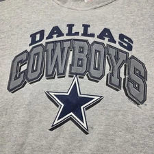 Vintage Dallas Cowboys Logo 7 Sweatshirt 2XL Gray 90s Made In USA Spellout